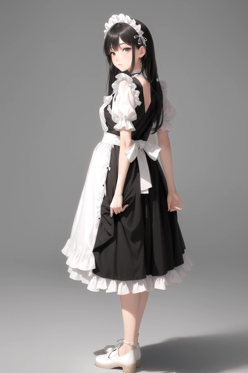メイド風 ハートエプロン