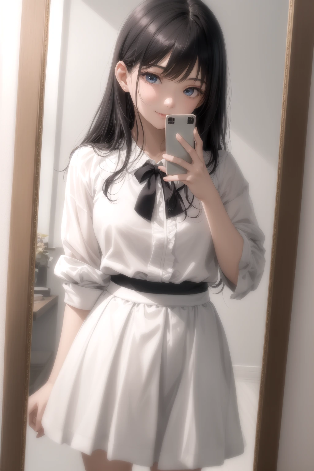 鏡越し自撮り
