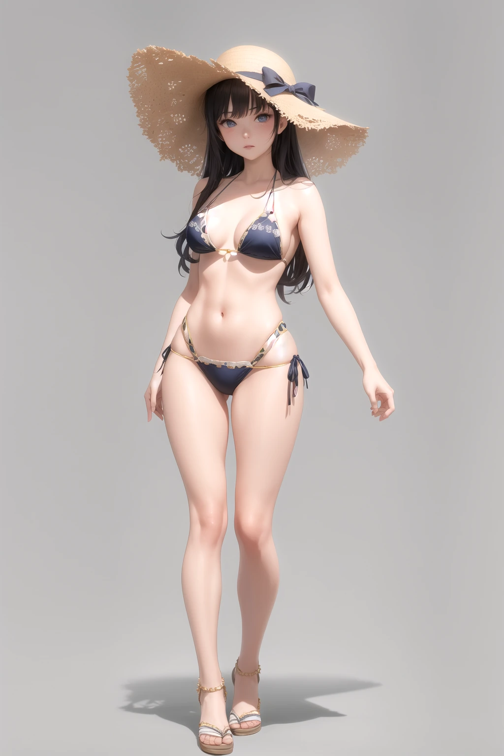 帽子を持ち上げる