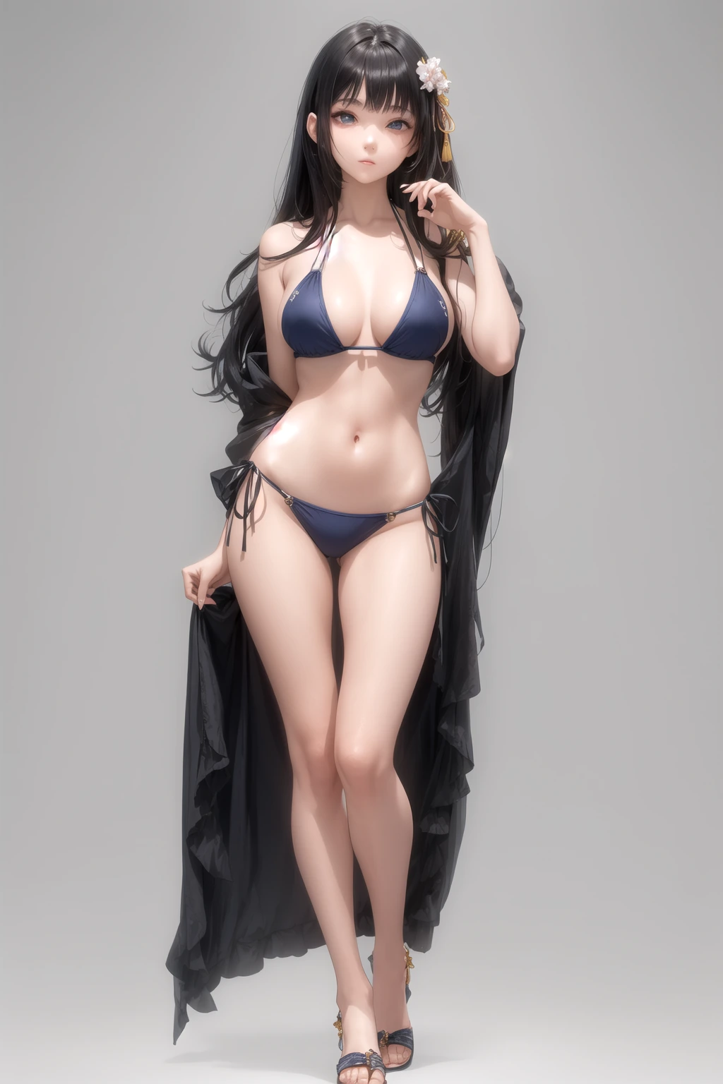 リボンを触る