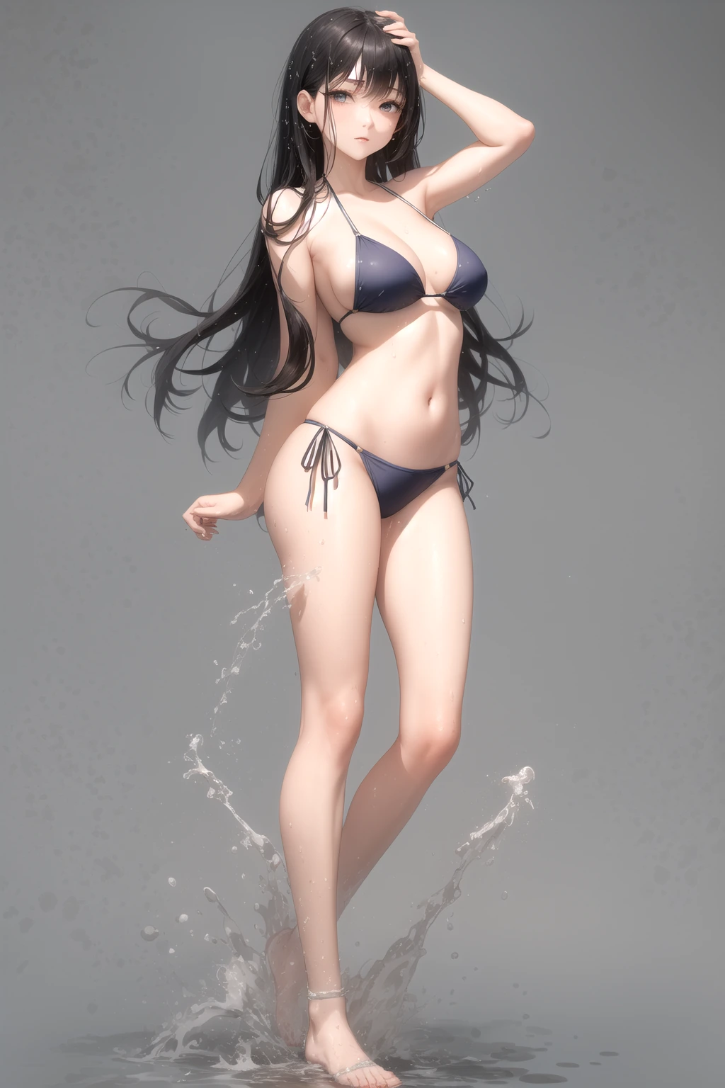 水をかける仕草