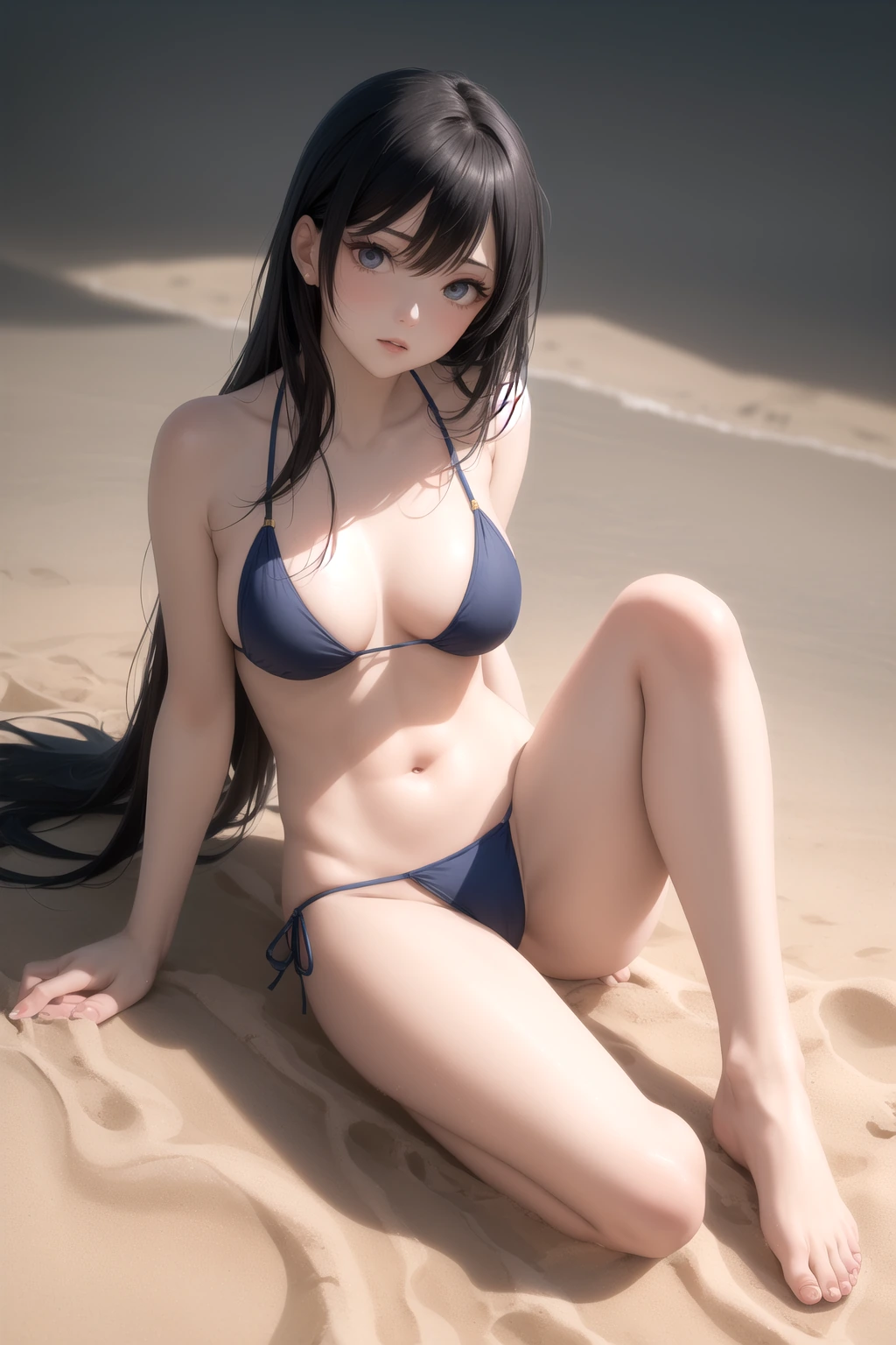 ビーチに寝転ぶ