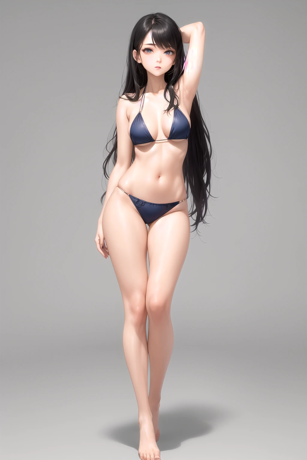 髪を掴んで持ち上げる