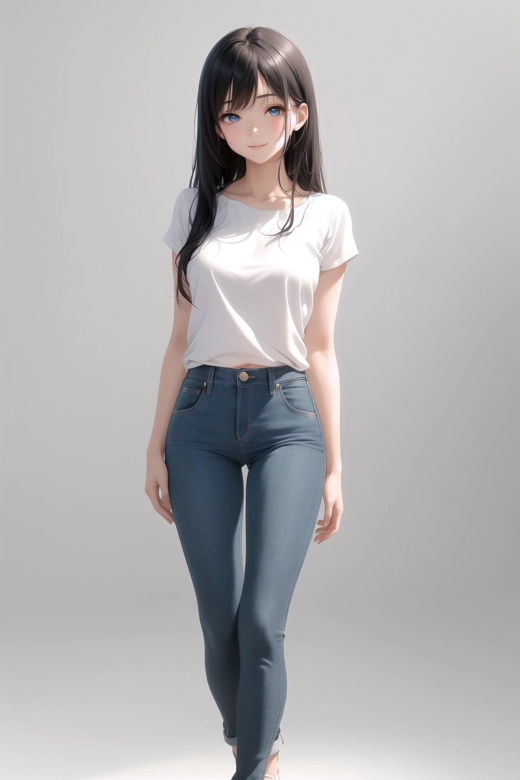くすみブルーレイヤードトップ