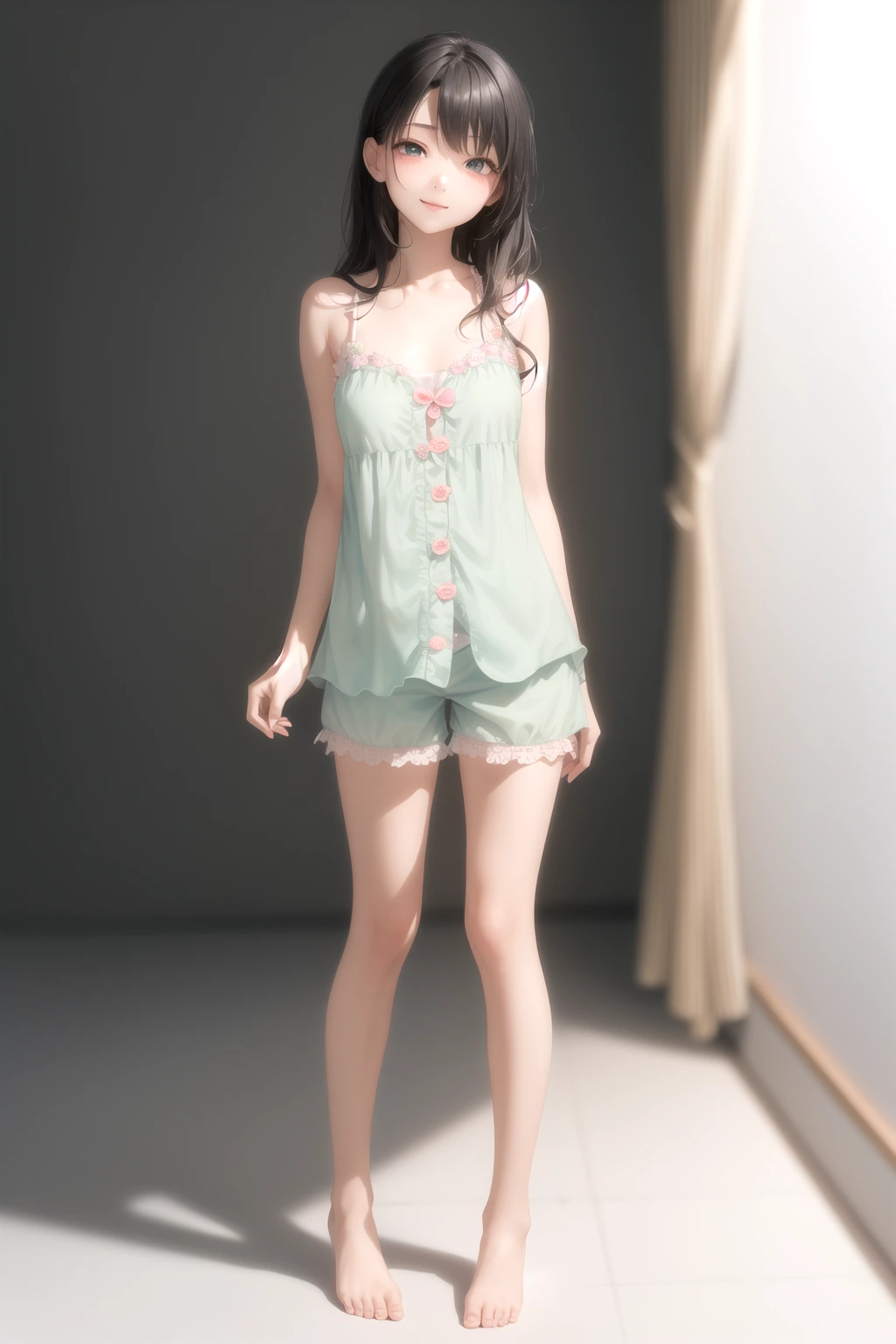 キャミ＋ショートパンツ