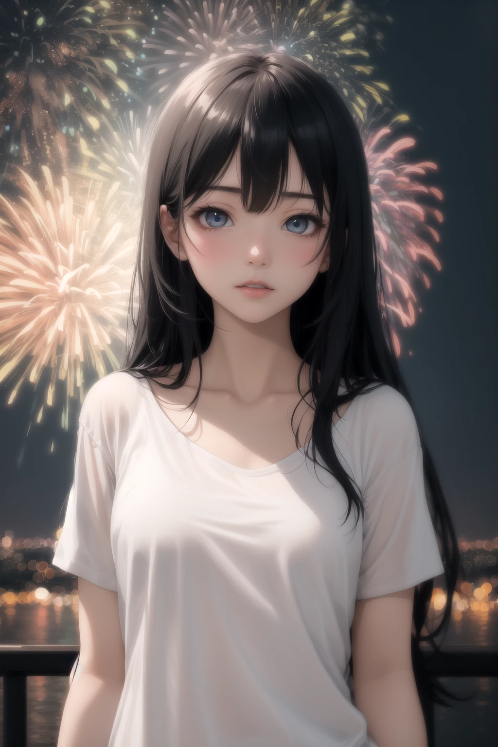 花火の光