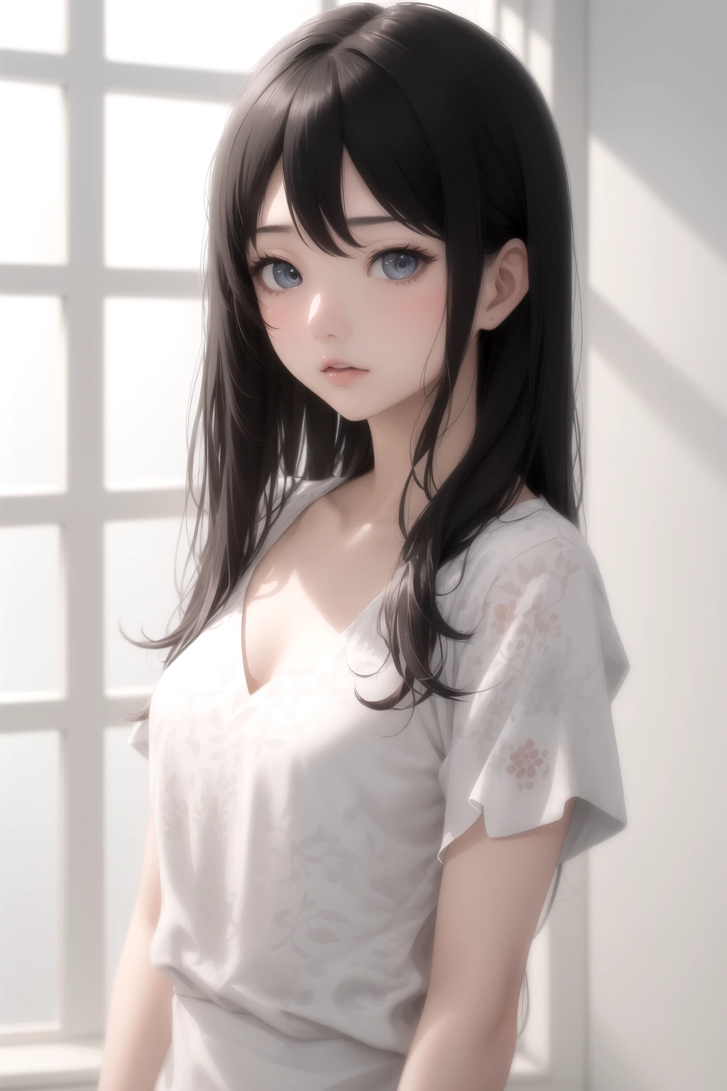 窓枠の影