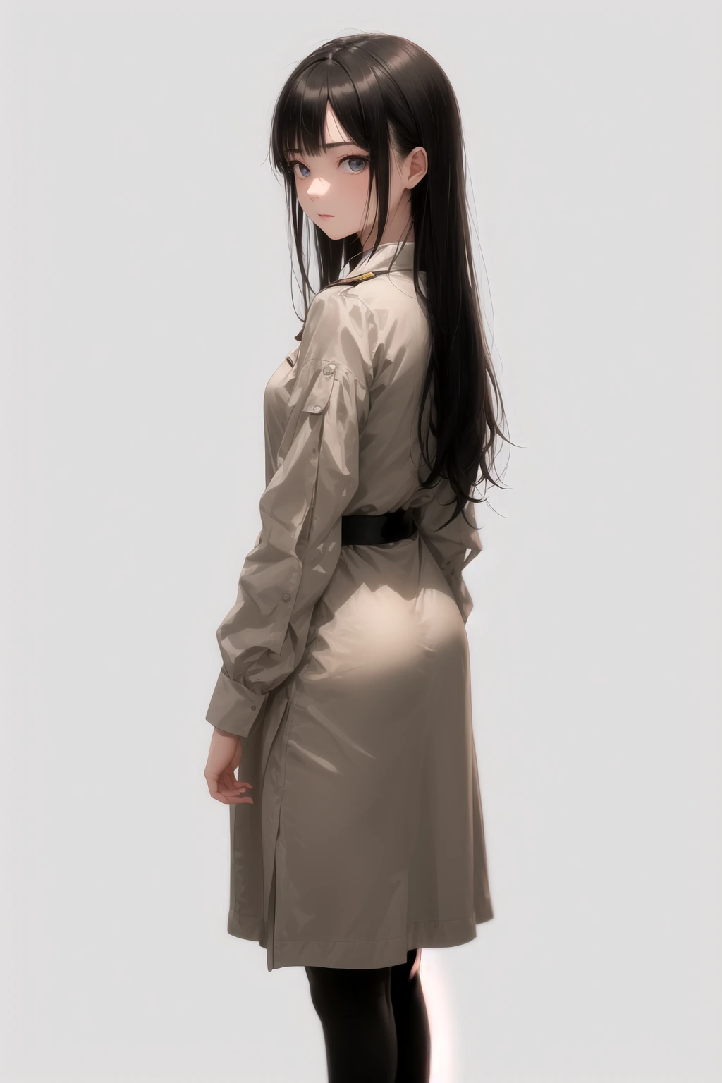 シャツウエストワンピ