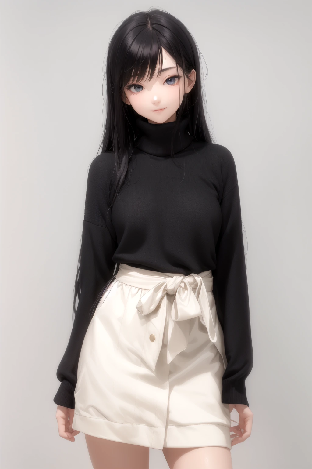 タートルネックニット