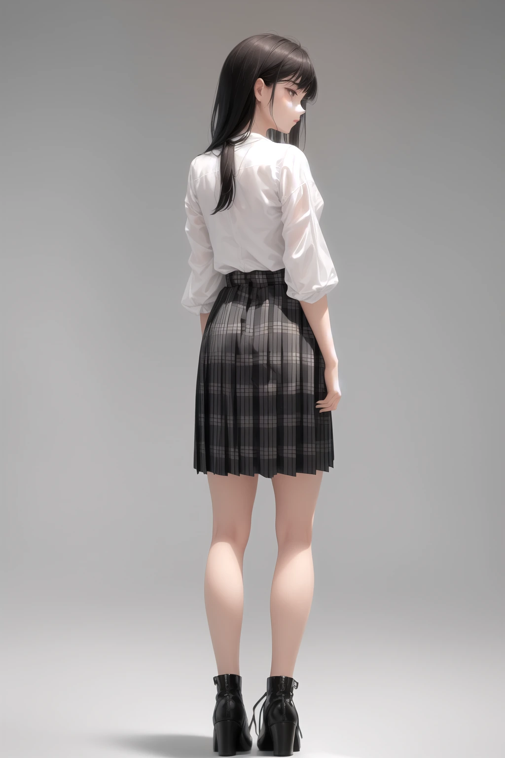 チェックスカート