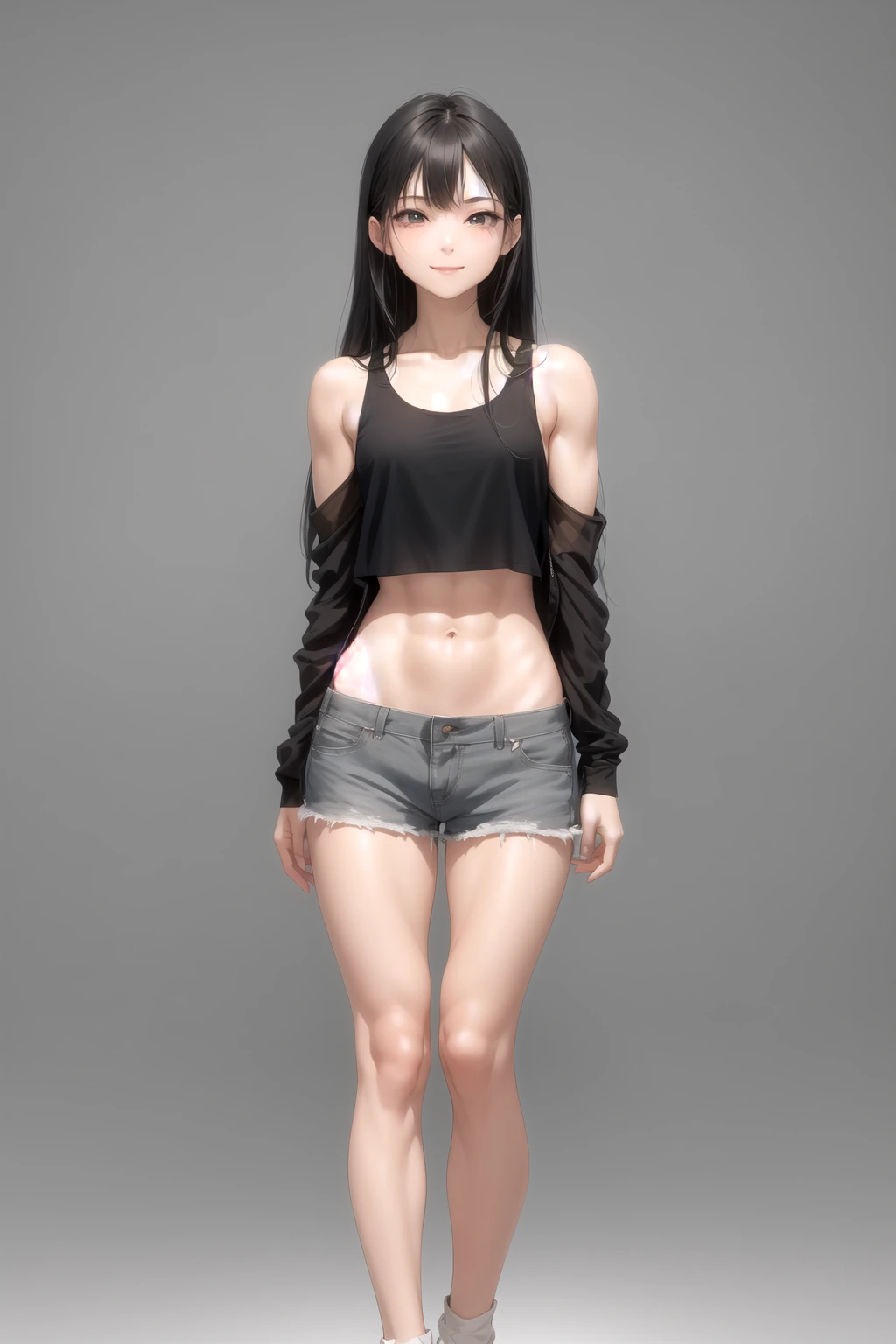 腹筋くっきり