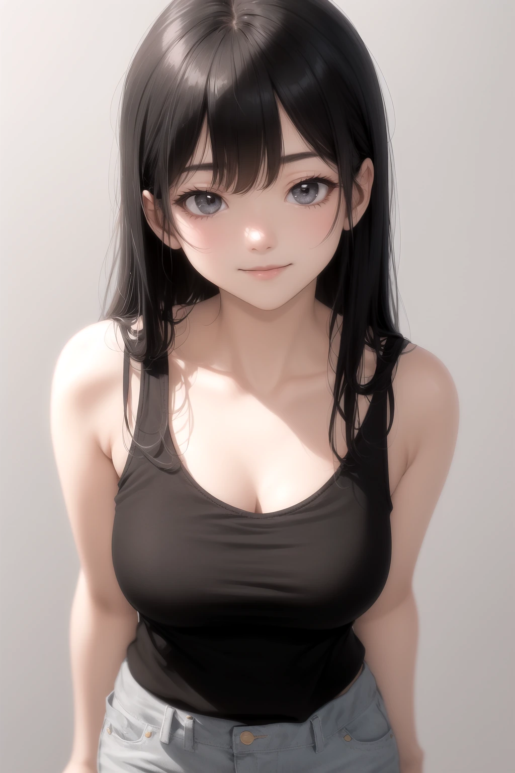 肩幅狭め