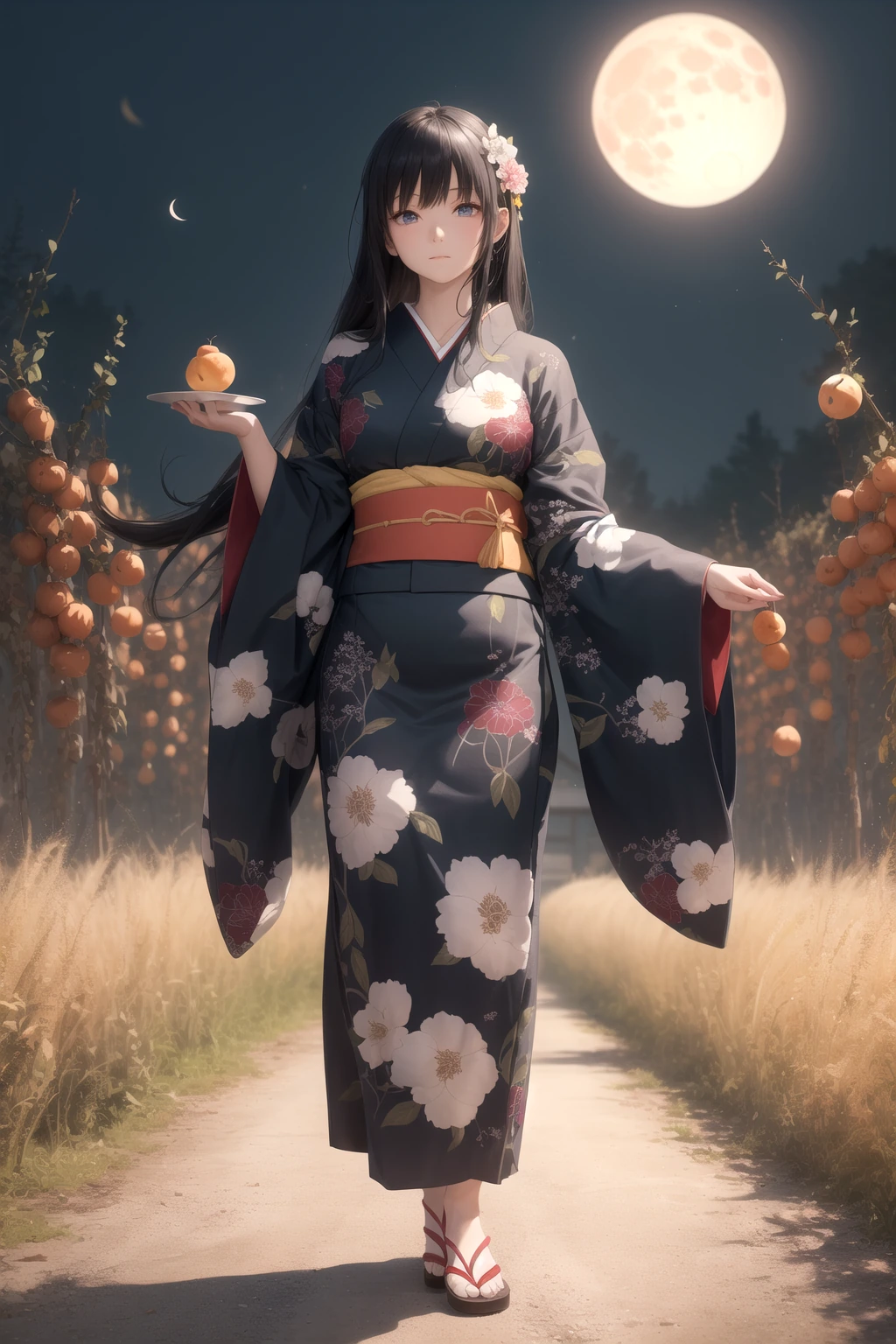 満月を眺める