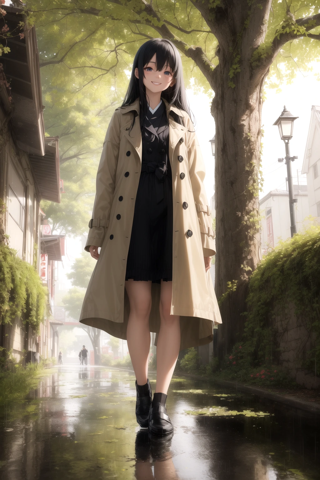 雨上がりの並木道