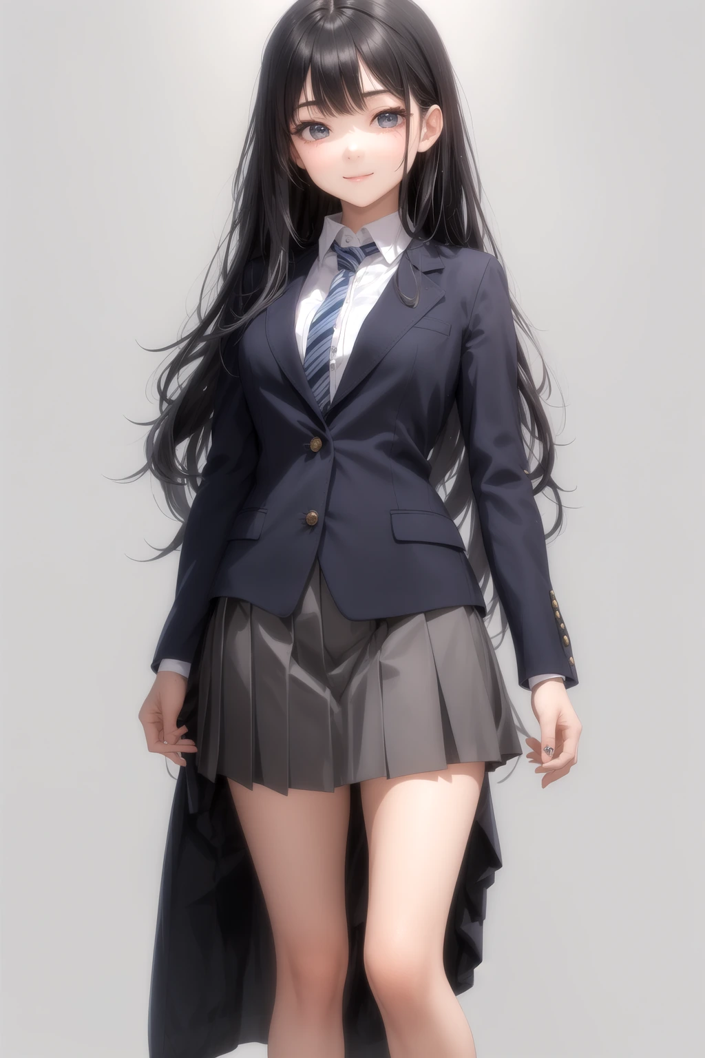 シングル2つボタン（紺）