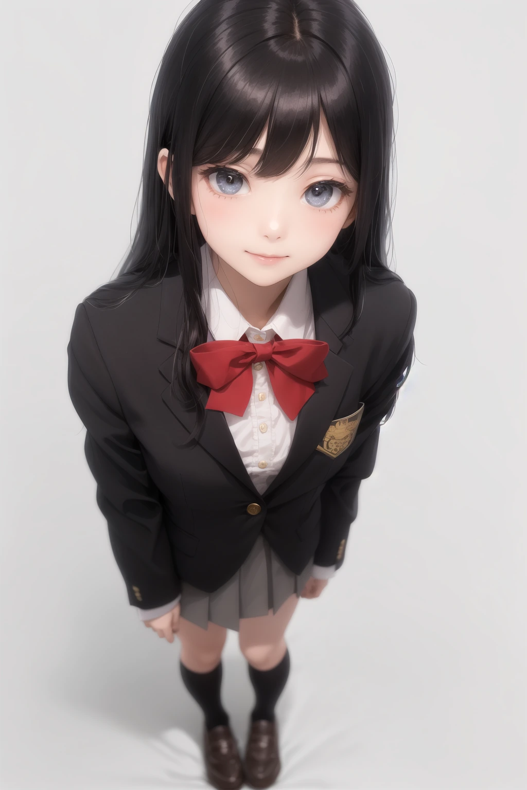 蝶リボン（小・エンジ）