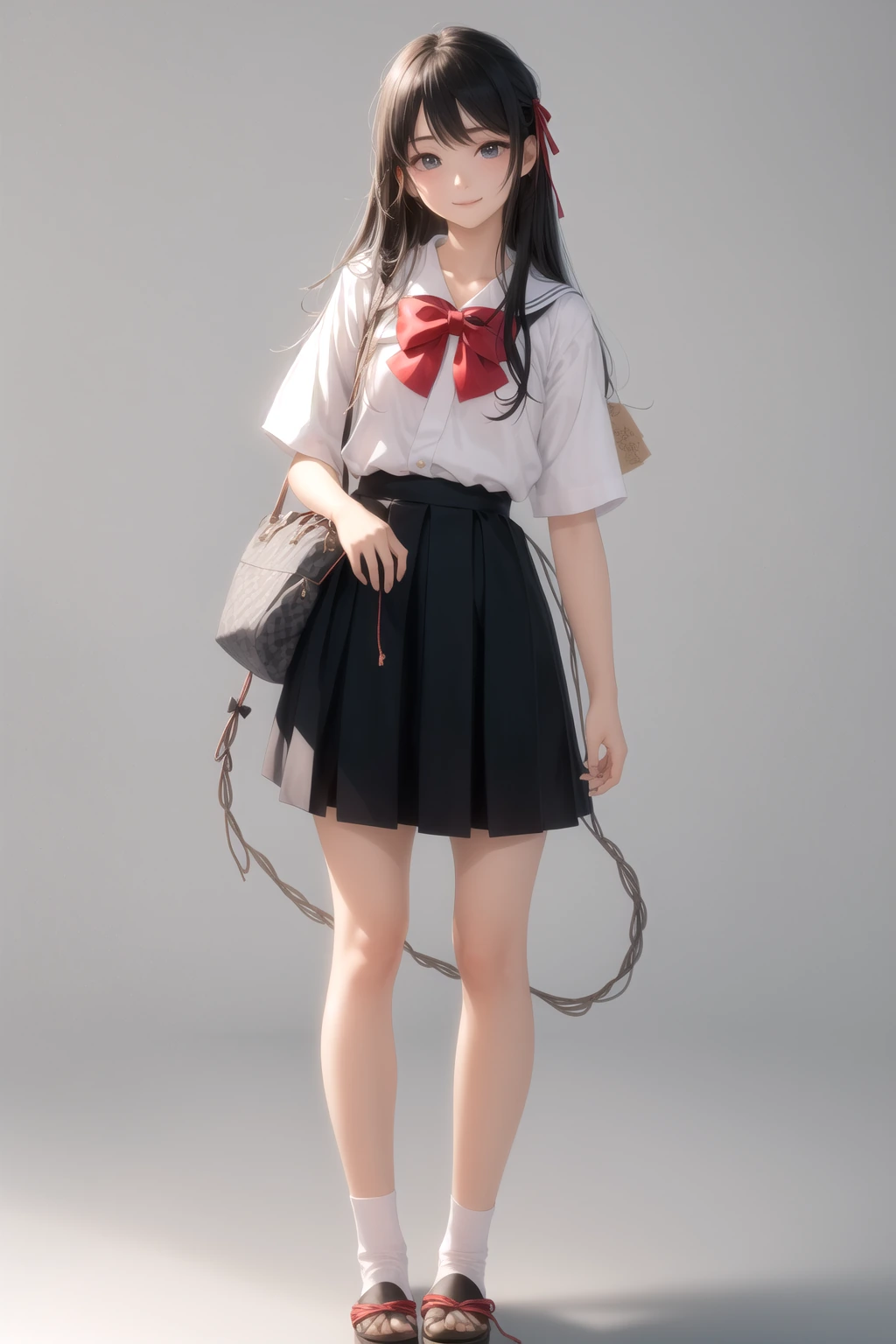ヒモ長リボン