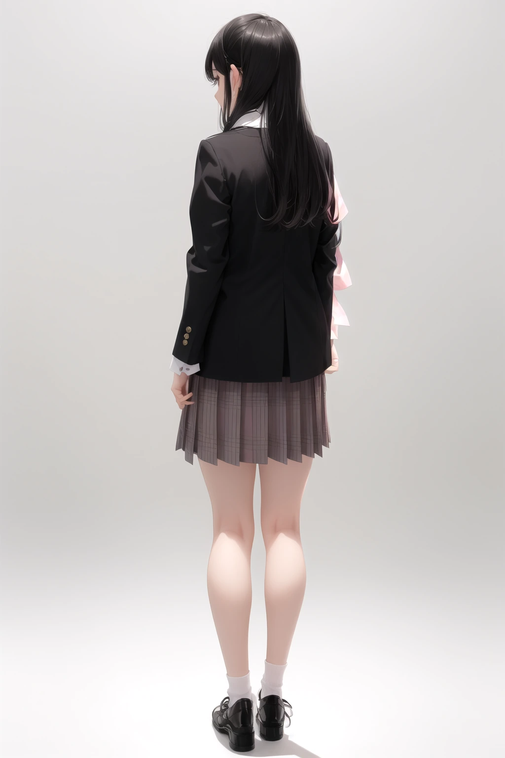 淡ピンクブレザー＋白イートン襟