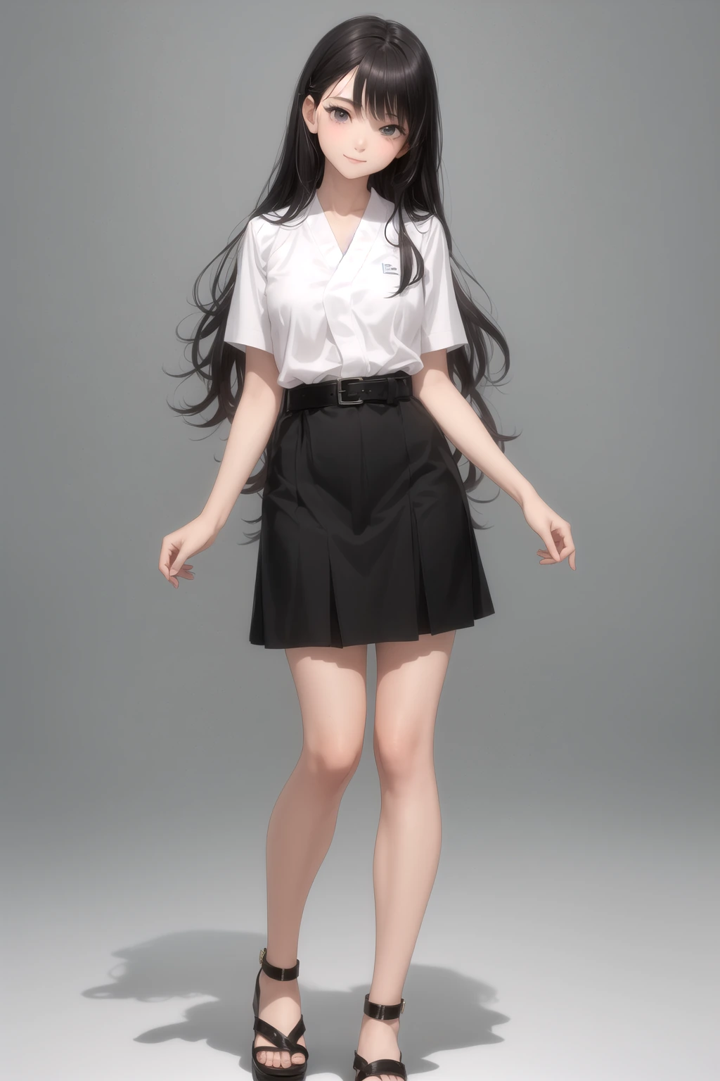 ベルト付きワンピース制服