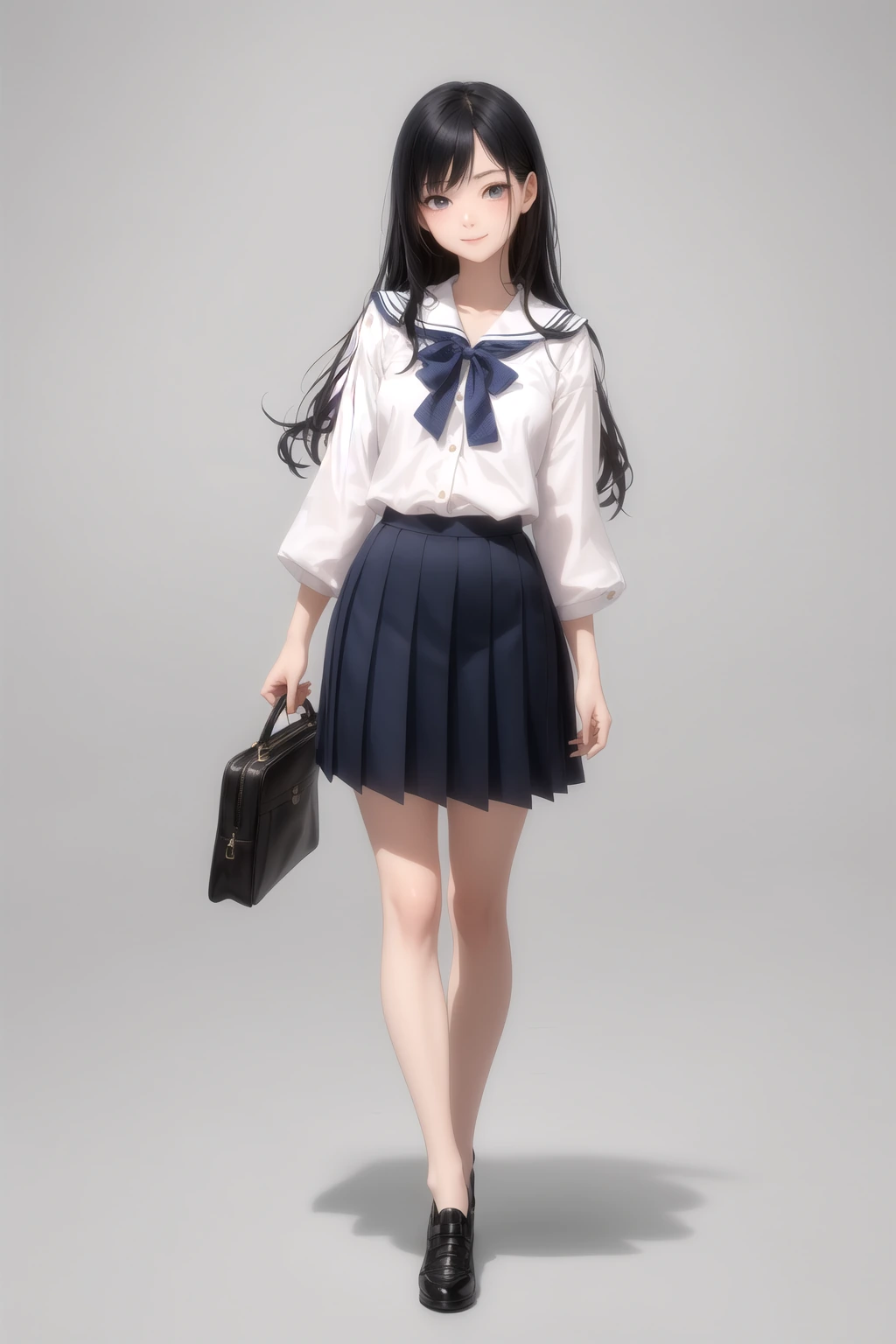 水色ブラウス