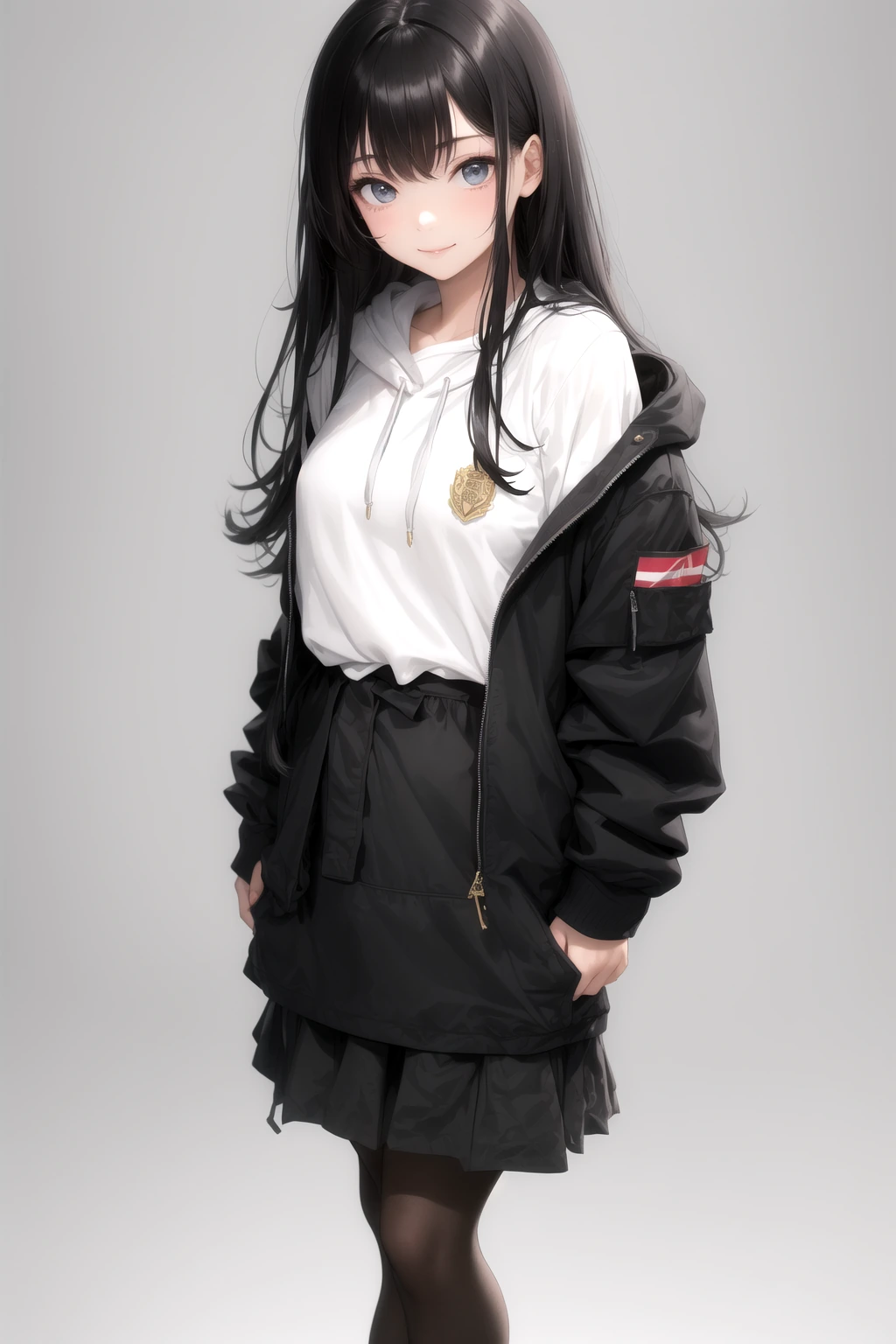 インナーパーカー重ね着