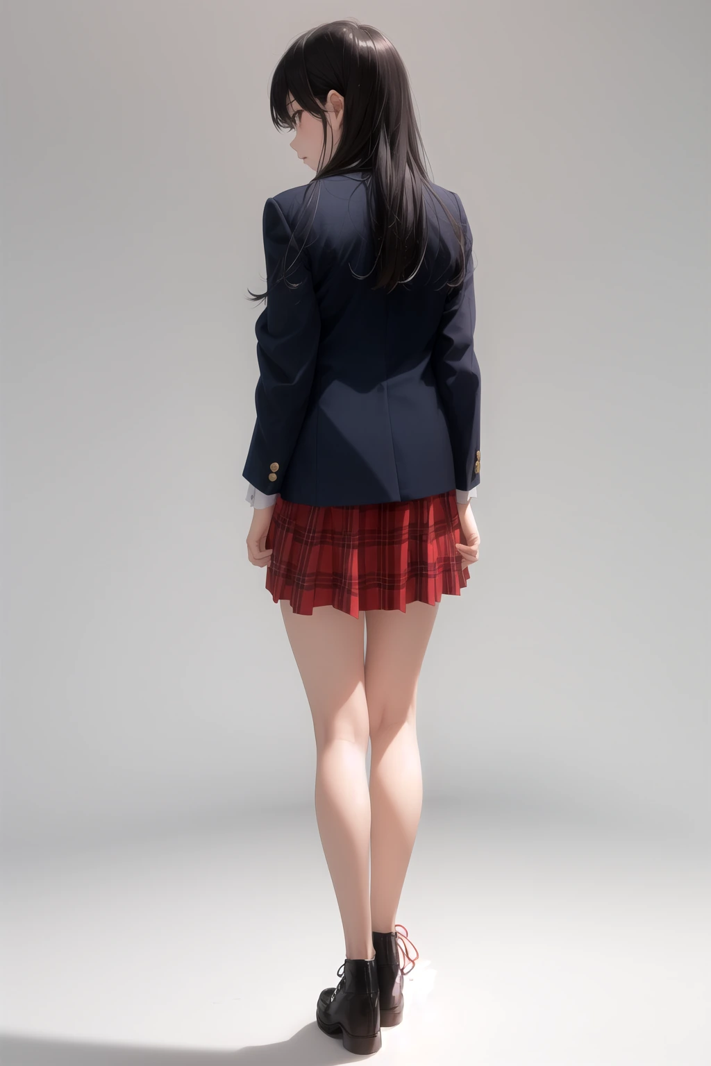 Aラインチェックスカート