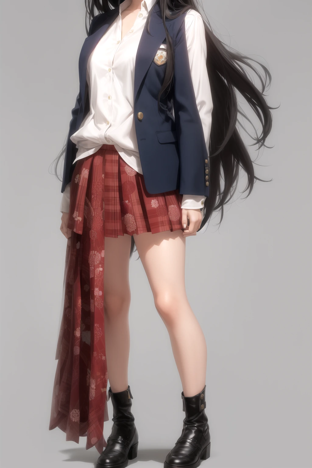 Aラインチェックスカート