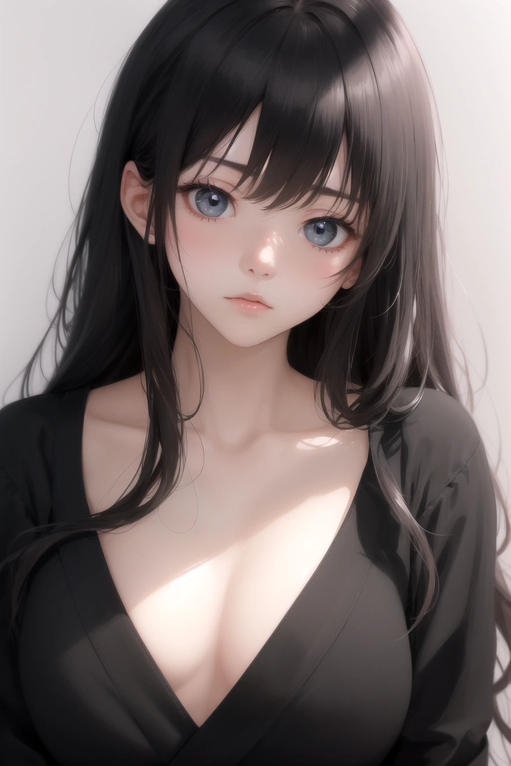半目のとろん目線