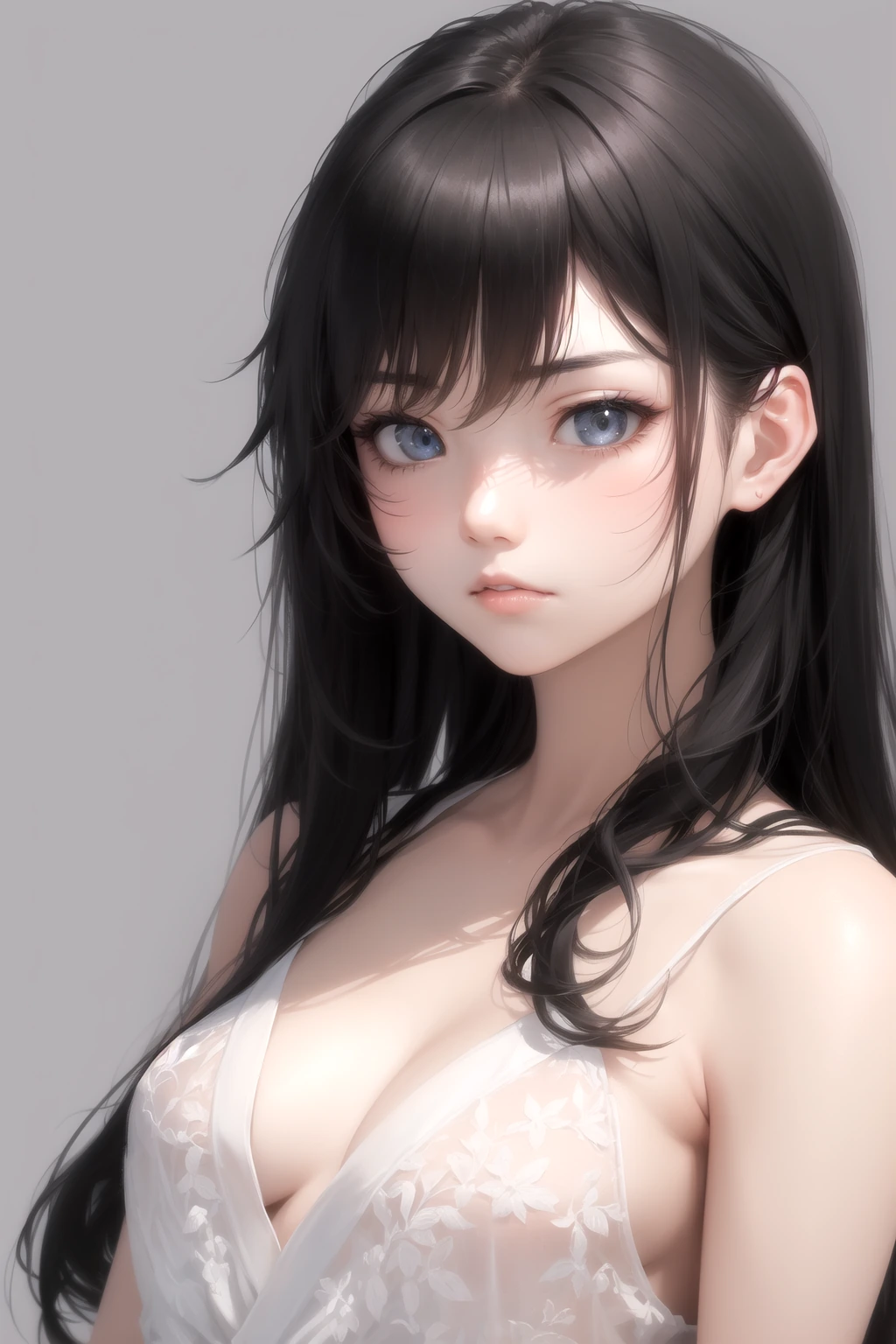 じと目（横目で訝しげ）