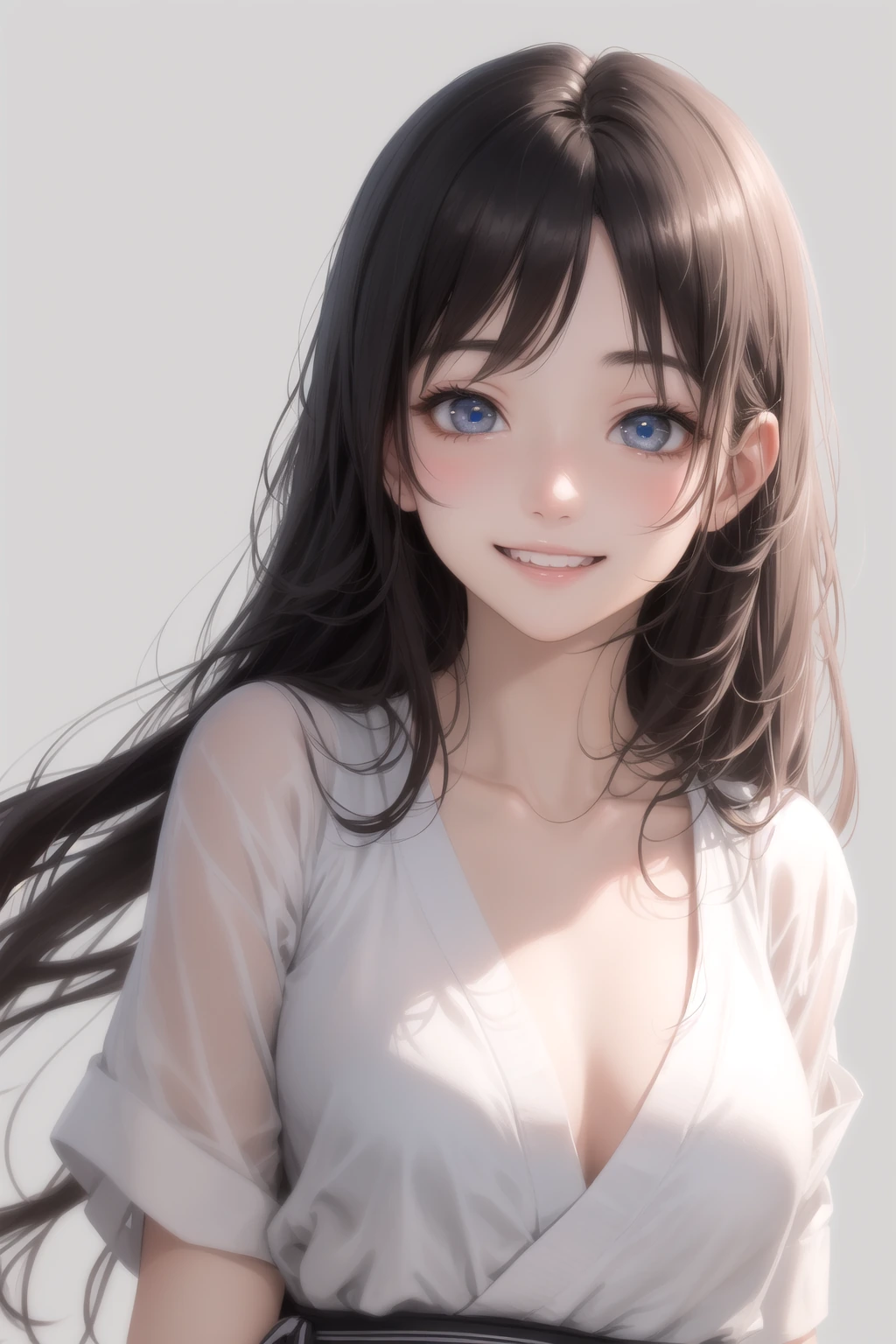 にっこり細めた笑い目