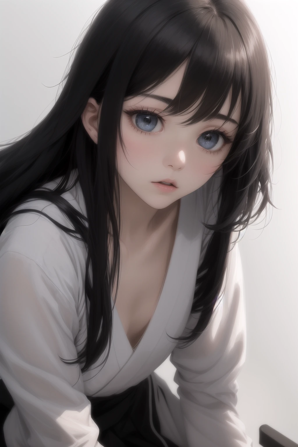 足元付近から×見下ろす