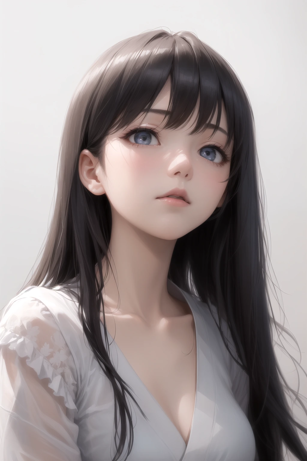 上目遣い×やや見下ろし