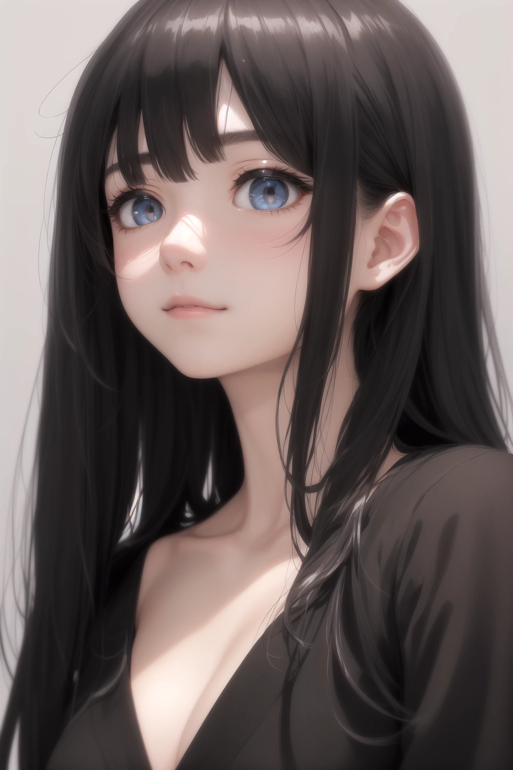 上目遣いで微笑む×見下ろし