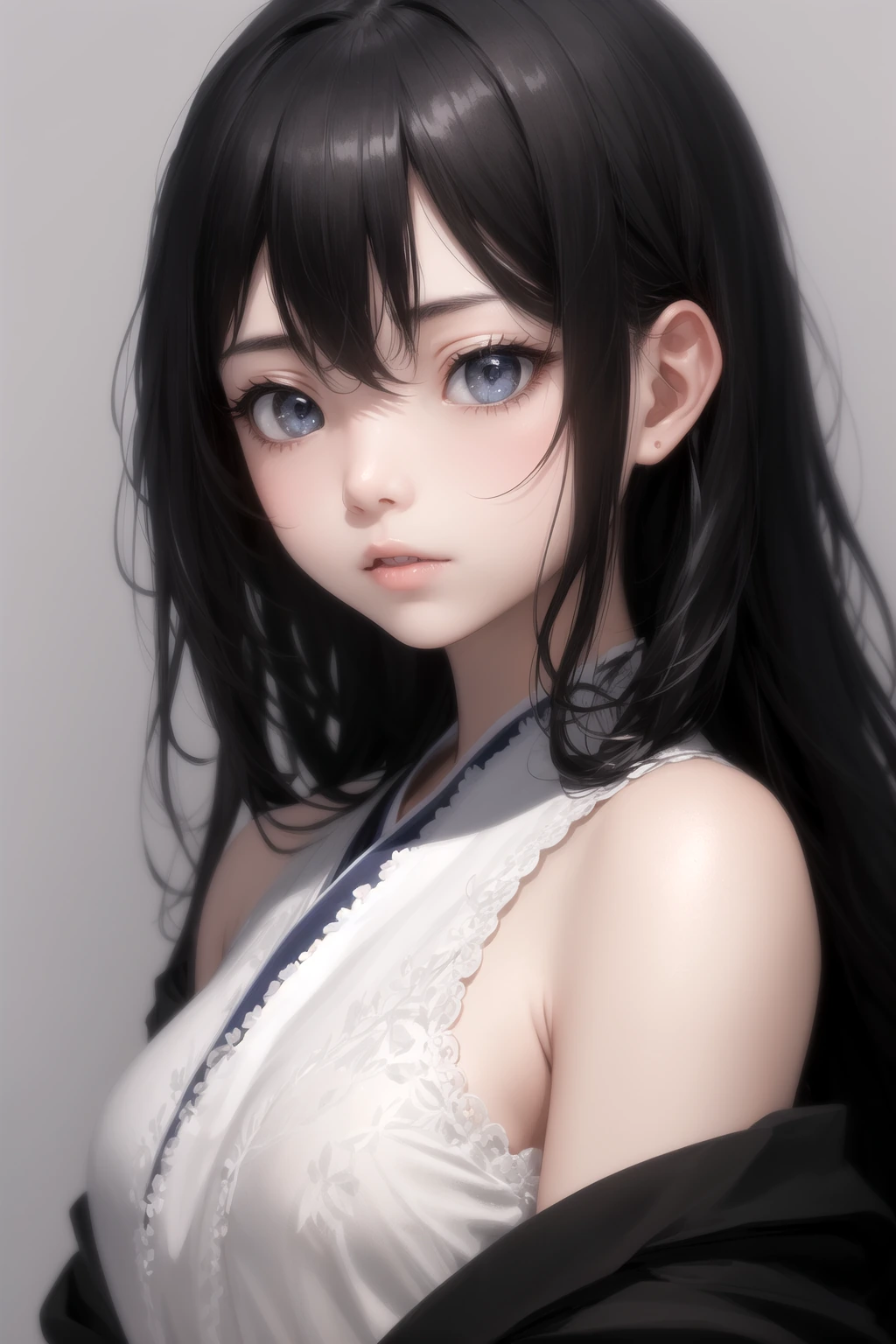 恐怖で目を見開く（eyes wide with fear）