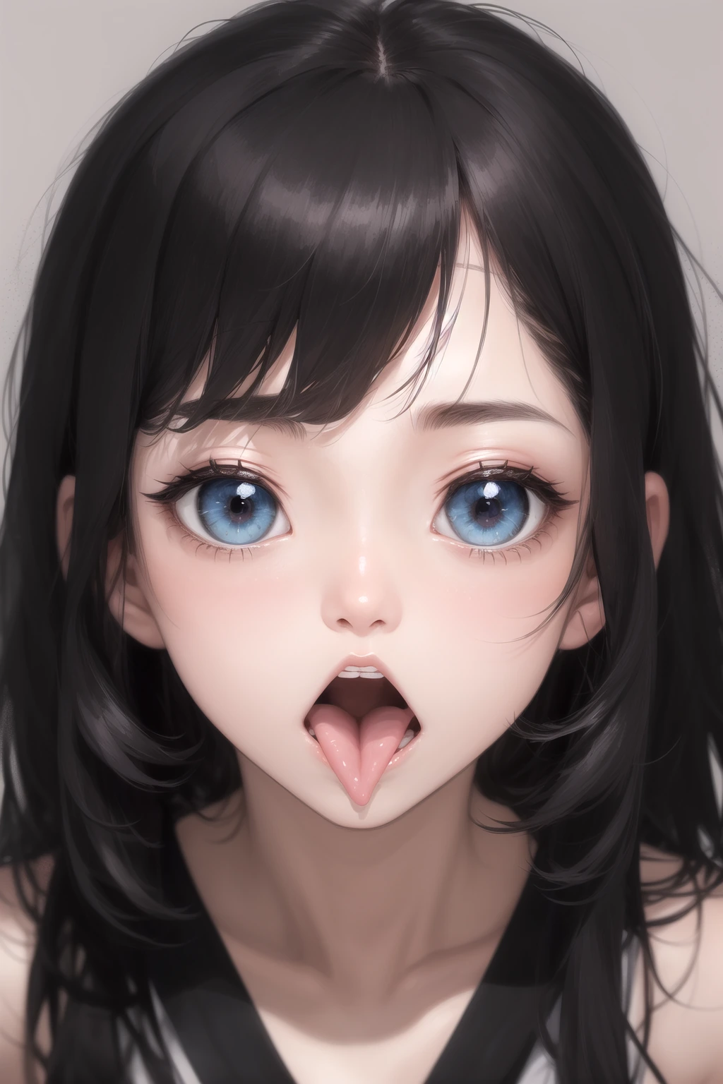 口あんぐり（jaw dropped）