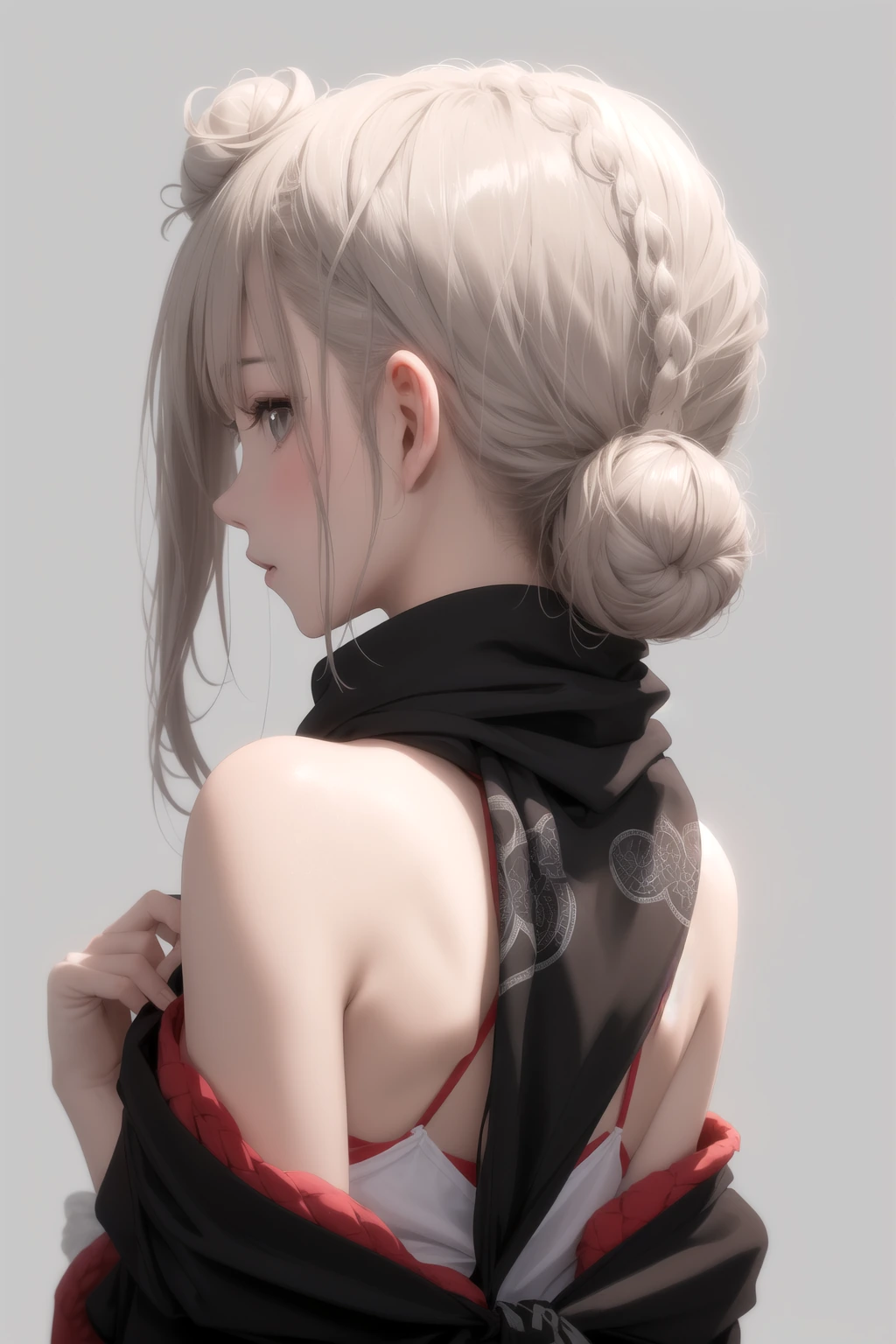スカーフ巻き