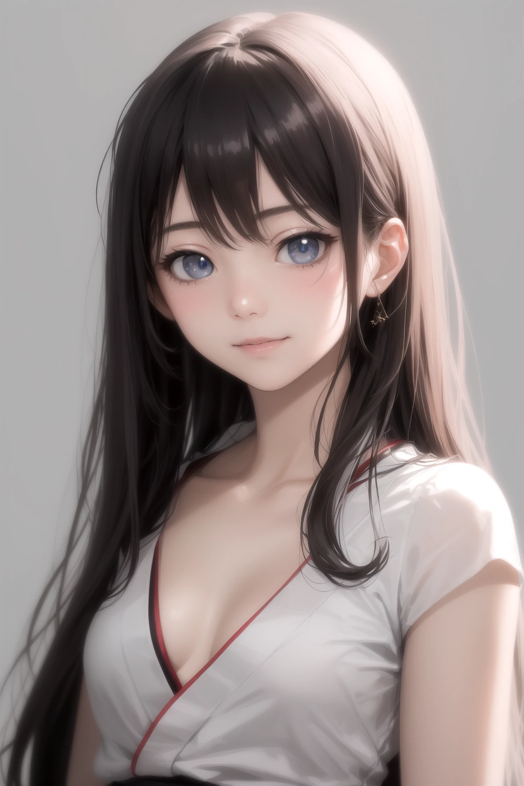 センター分け（前髪なし）