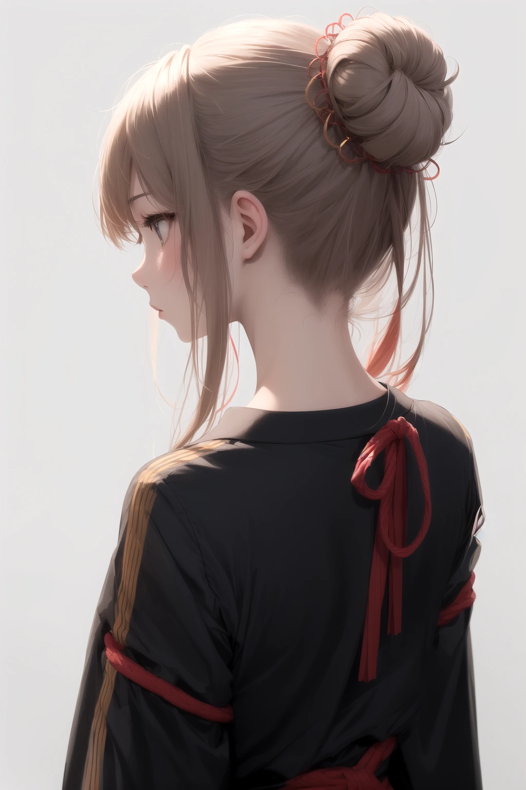ハーフアップお団子