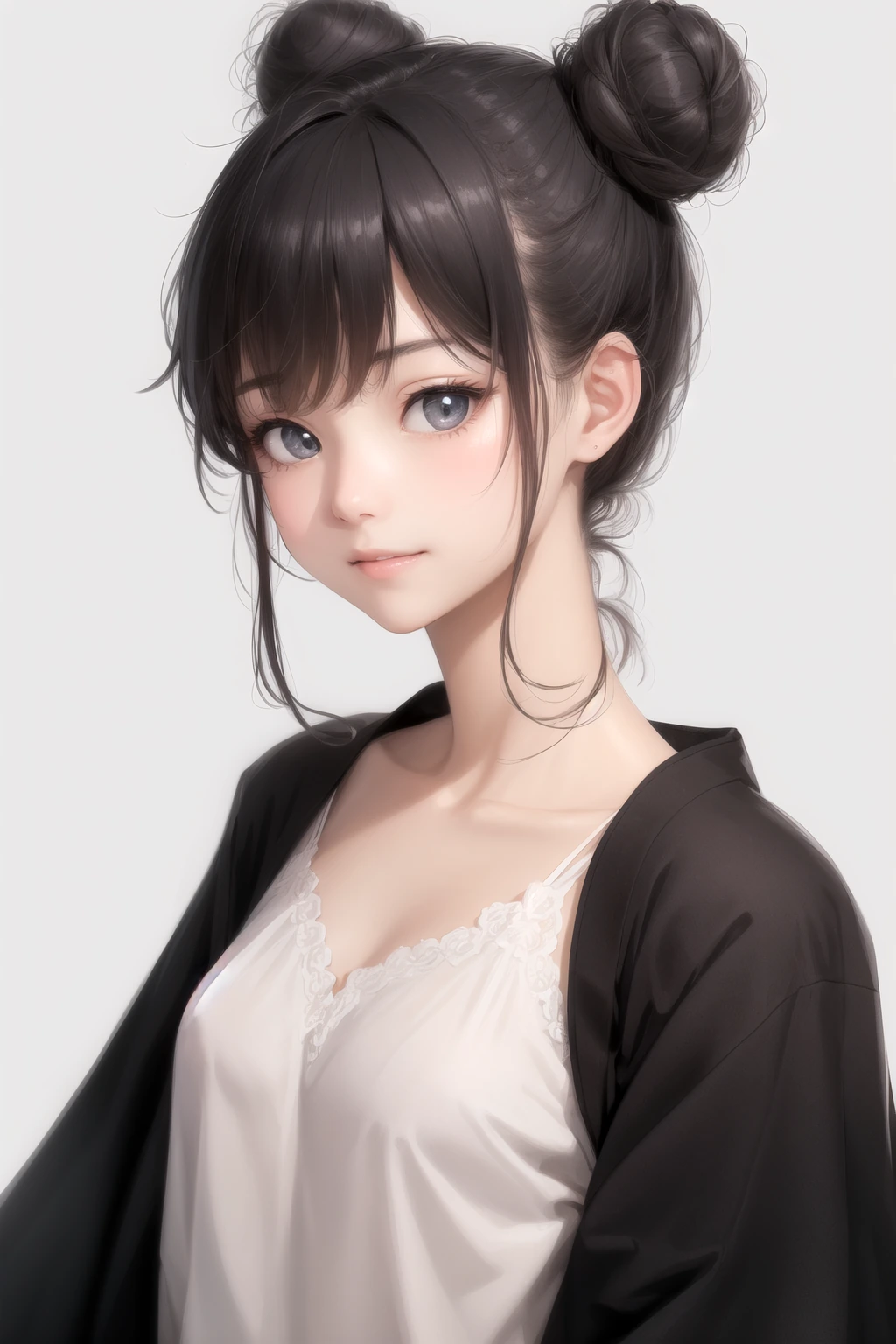 ハーフアップお団子