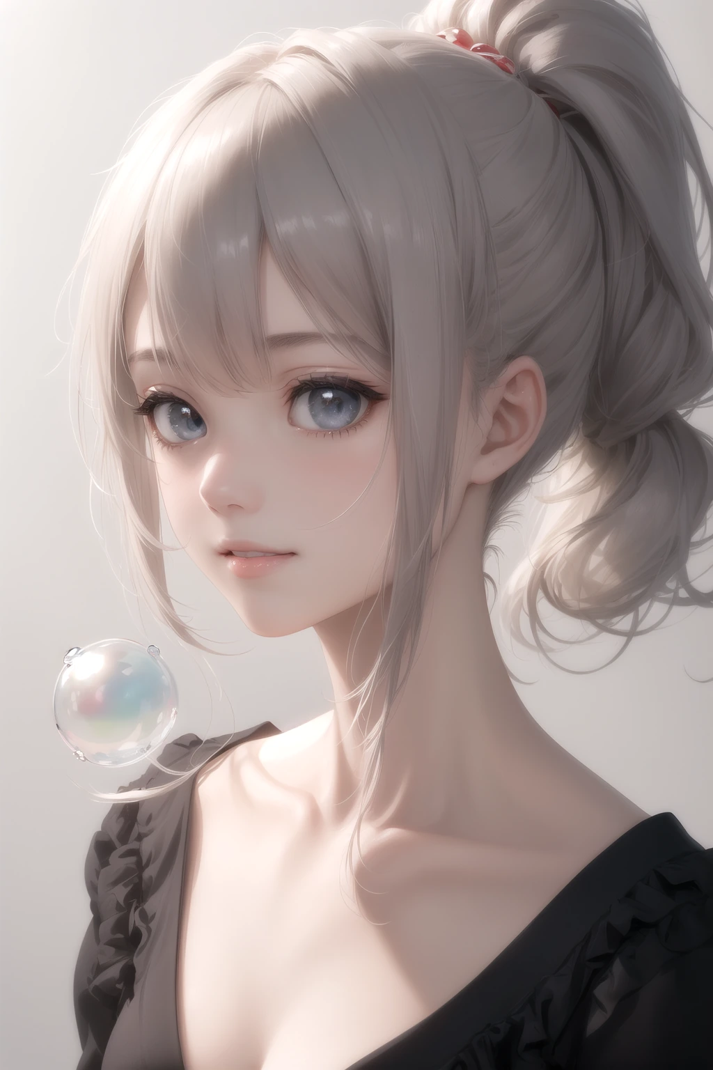 玉ねぎヘア（バブルポニー）