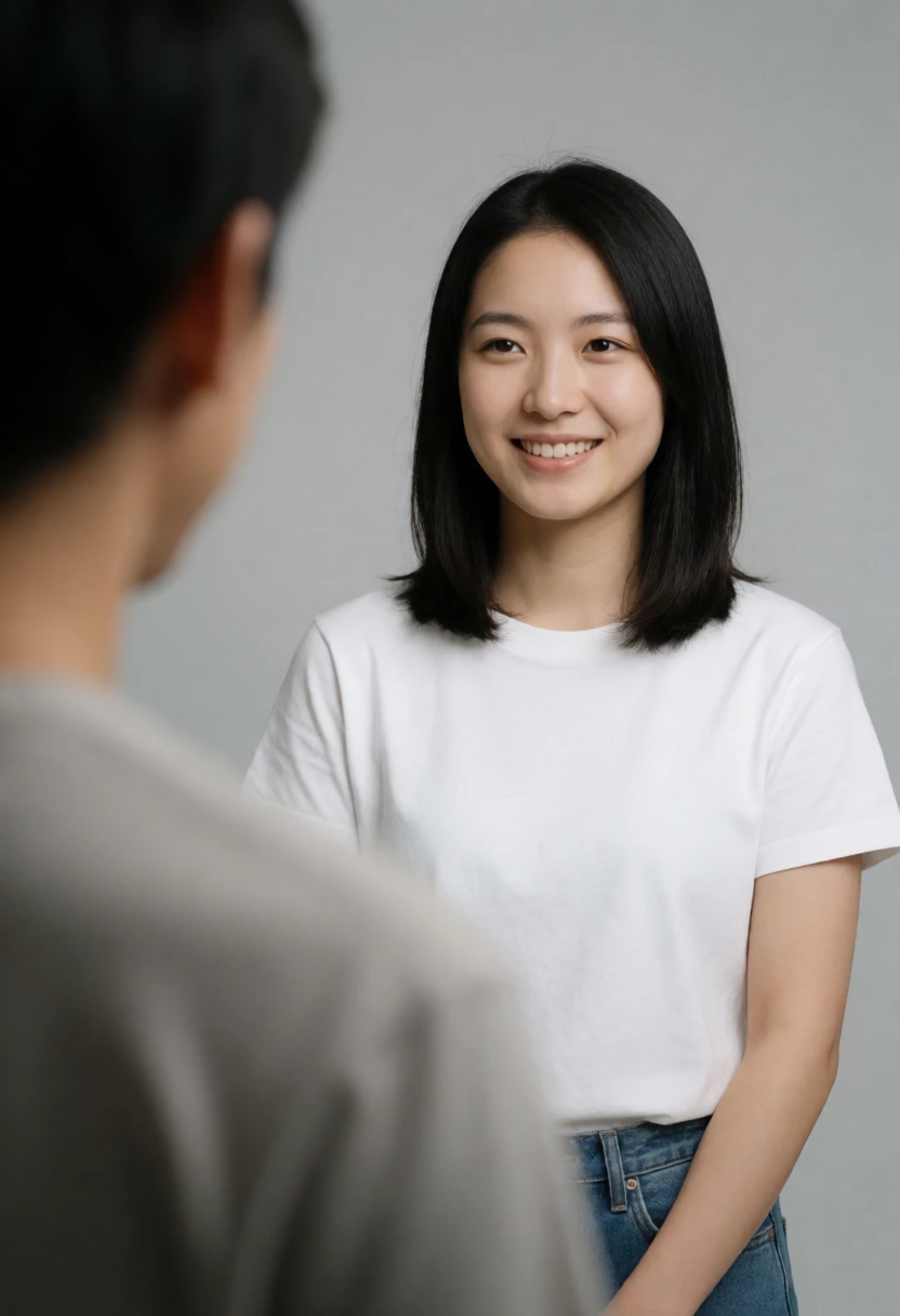 肩越しショット