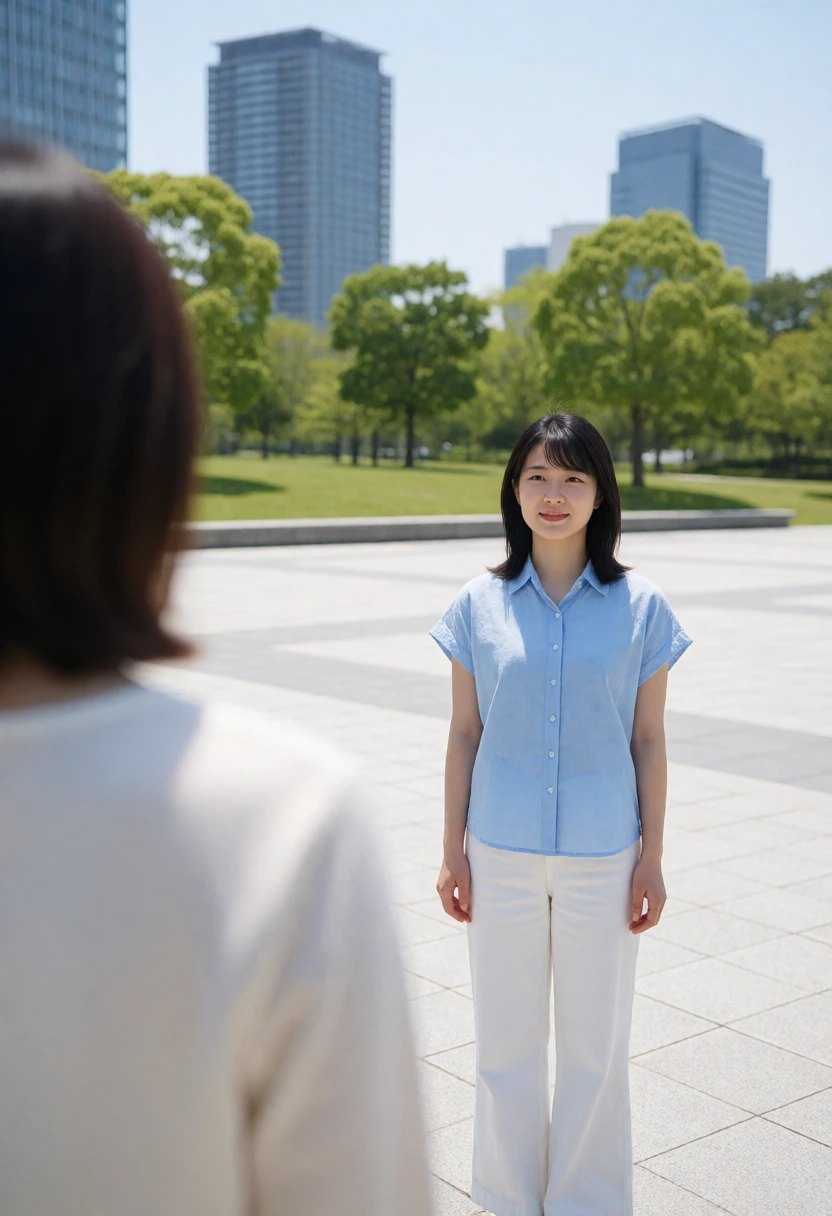 肩越しショット(over-the-shoulder shot)