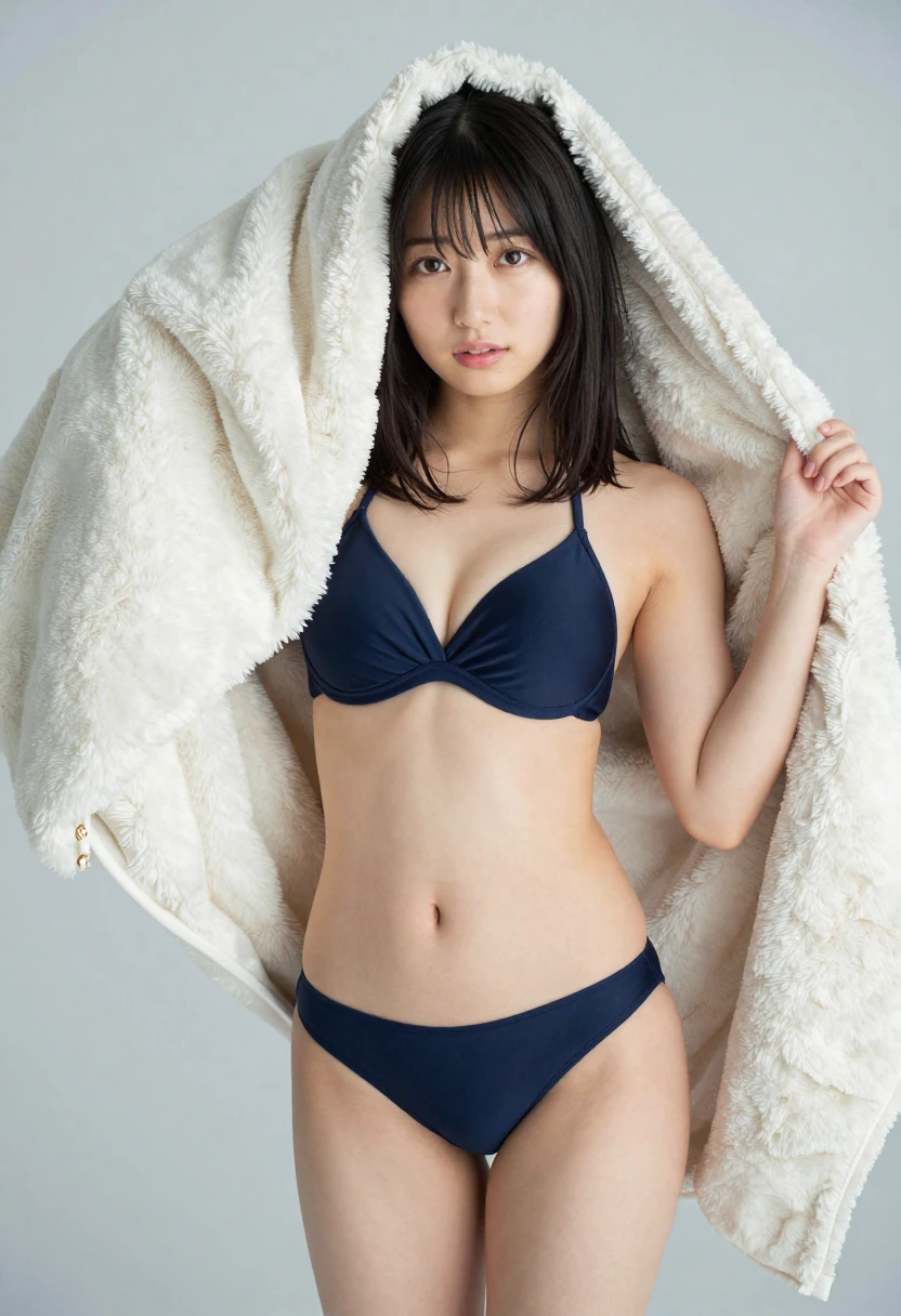 布団から顔だけ