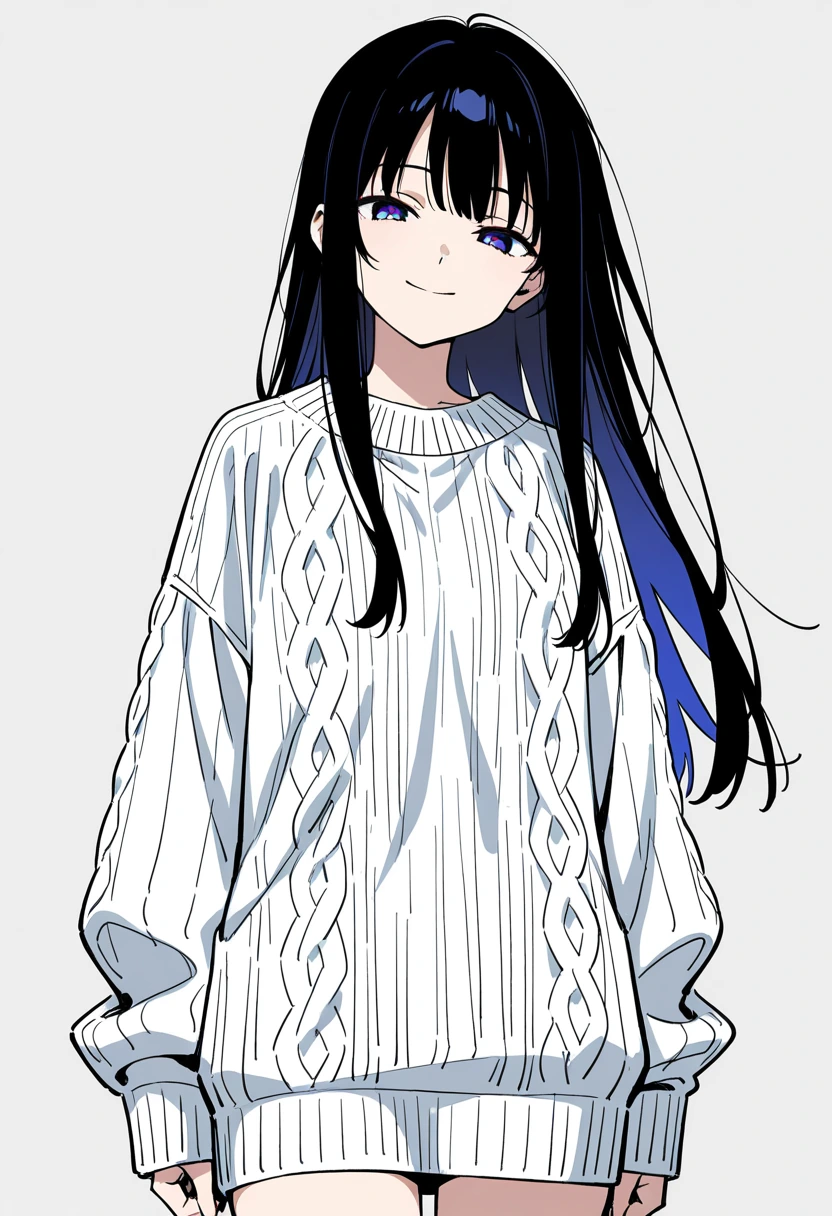ケーブル編みニット(ローゲージ)
