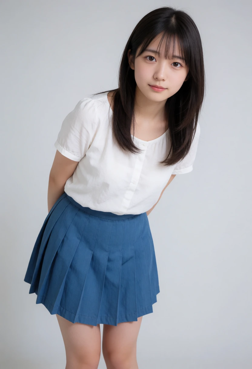 前かがみ