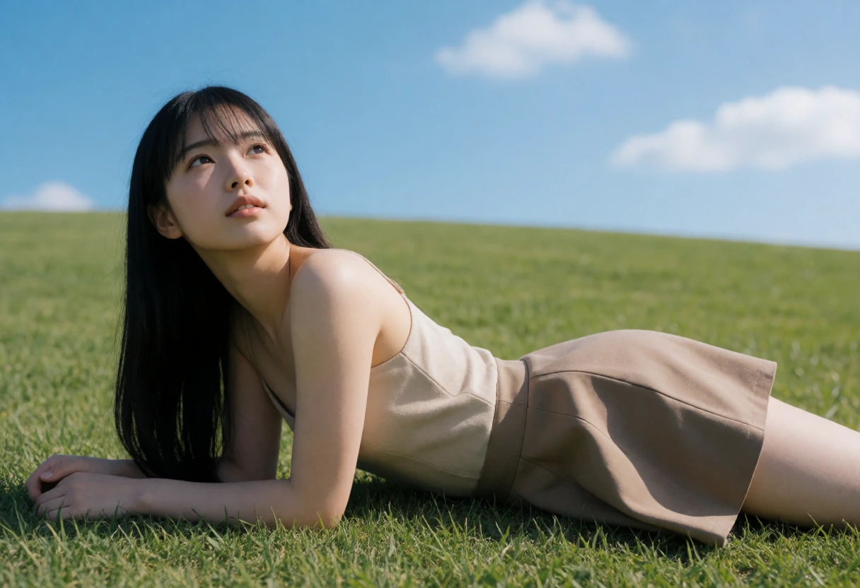 芝生の丘