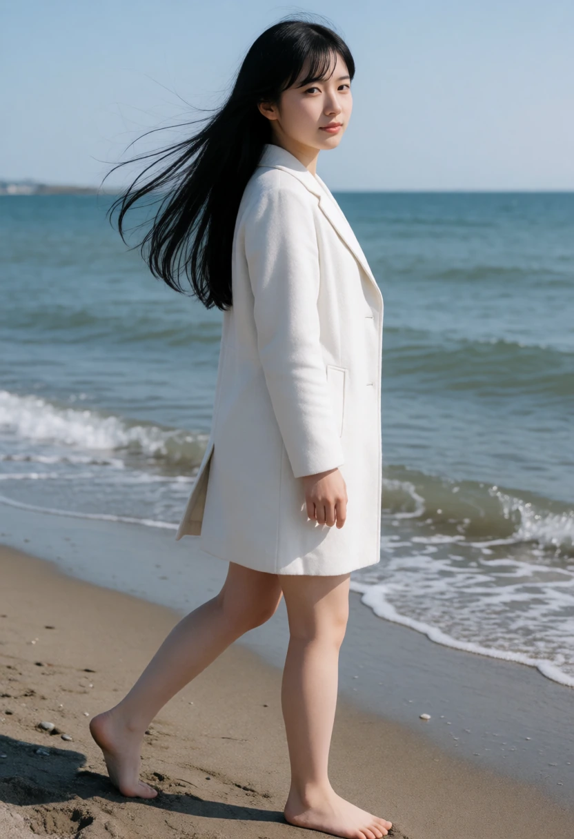 春の海辺