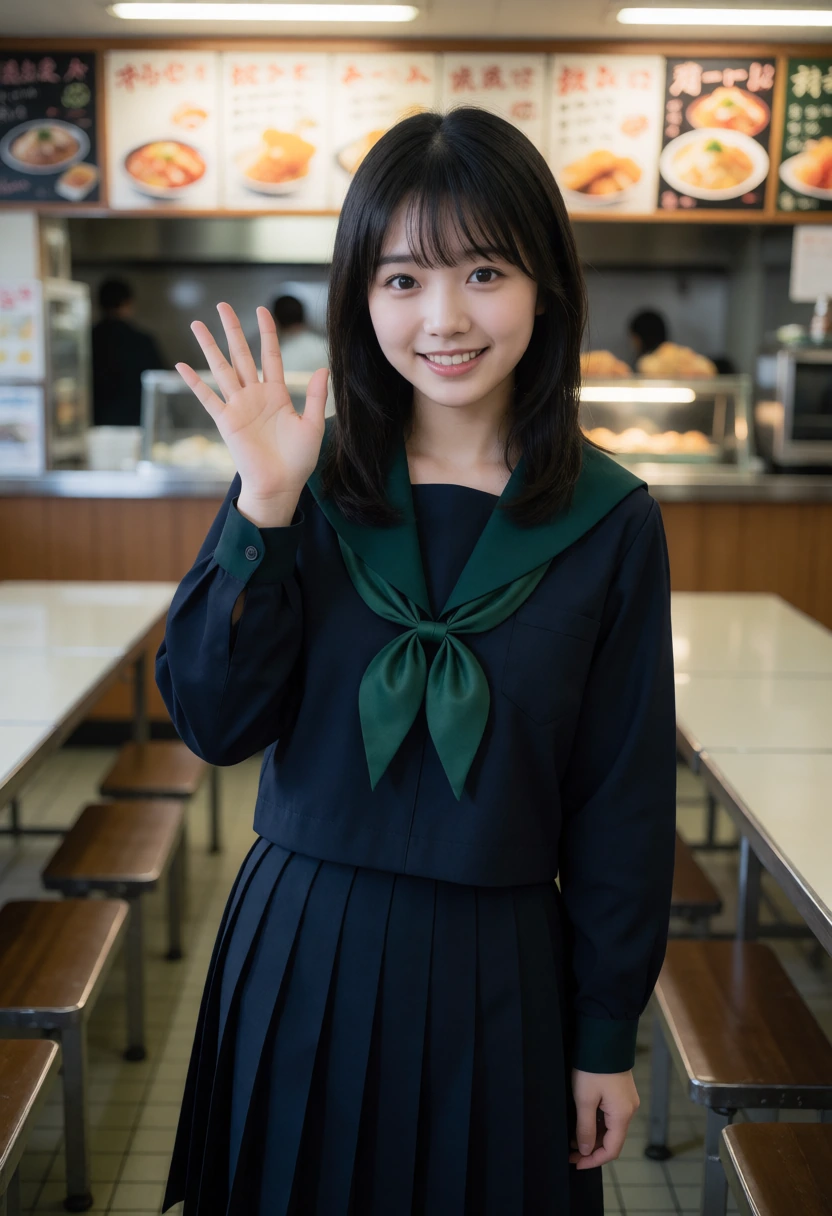 学食・緑襟セーラー