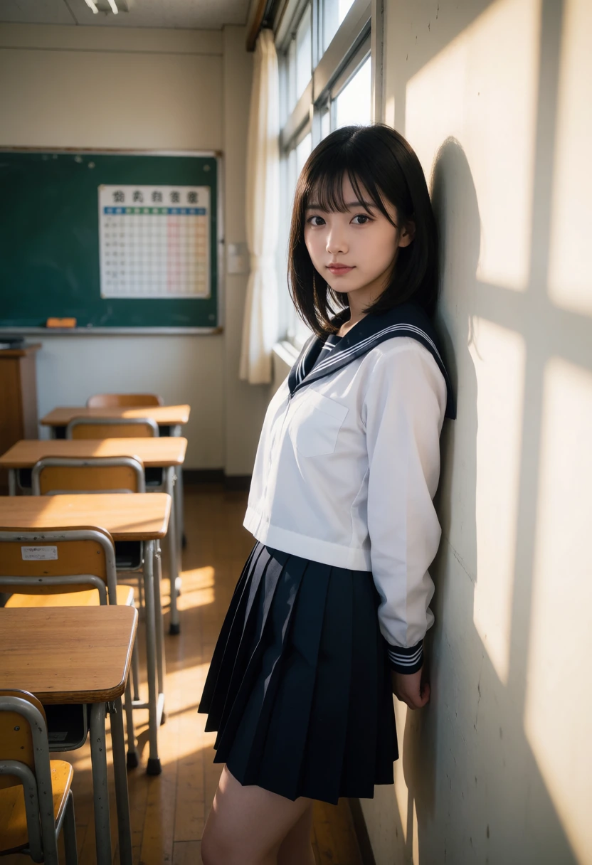 教室・白セーラー