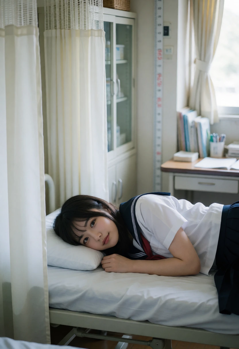 保健室・眠りかけの目